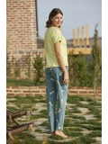 Seraviax Desenli ve Baskılı Yoga Sport Pijama Takımı