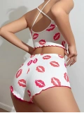 Seraviax Dudak Desenli Şortlu Pijama Takımı
