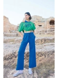 Seraviax Kısa Kollu Never Give Up 3lü Crop Eşofman Takımı