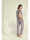 Seraviax Kısa Kollu V Yakalı Dantelli Pijama Takımı