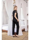 Seraviax Kısa Kollu ve Dantelli V Yaka Pijama Takımı