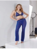 Seraviax Mavi Transparan Fantezi Sütyen Pijama Takımı