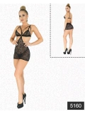 Seraviax Simli Likralı Dantel Babydoll