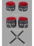 Seraviax Siyah Kırmızı Harness Fantezi Aksesuar Set