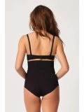Seraviax Siyah MI Emay 2708 Lazer Yüksek Bel Kesim Slip Hayalet Korse