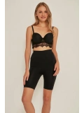Seraviax Siyah MI Emay 3005 Soft Uzun Paçalı Boxer Korse