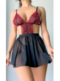 Seraviax Tül Mini Fantezi Babydoll Takım