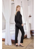 Seraviax Uzun Kollu Dantelli ve Dekolteli Pijama Takımı