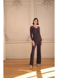 Seraviax Uzun Kollu ve Dantelli Pijama Takımı