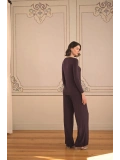 Seraviax Uzun Kollu ve Dantelli Pijama Takımı