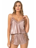 Seraviax Vizon Saten Babydoll Şort Takımı