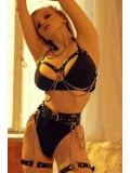 Seraviax Zincirli Fantezi Harness Sütyen Takım