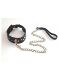 Şık Tasarım Zincir Tasma ve Siyah Kelepçe Harness Set