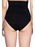 Siyah Double Yüksek Bel Çıtçıtlı Slip Korse