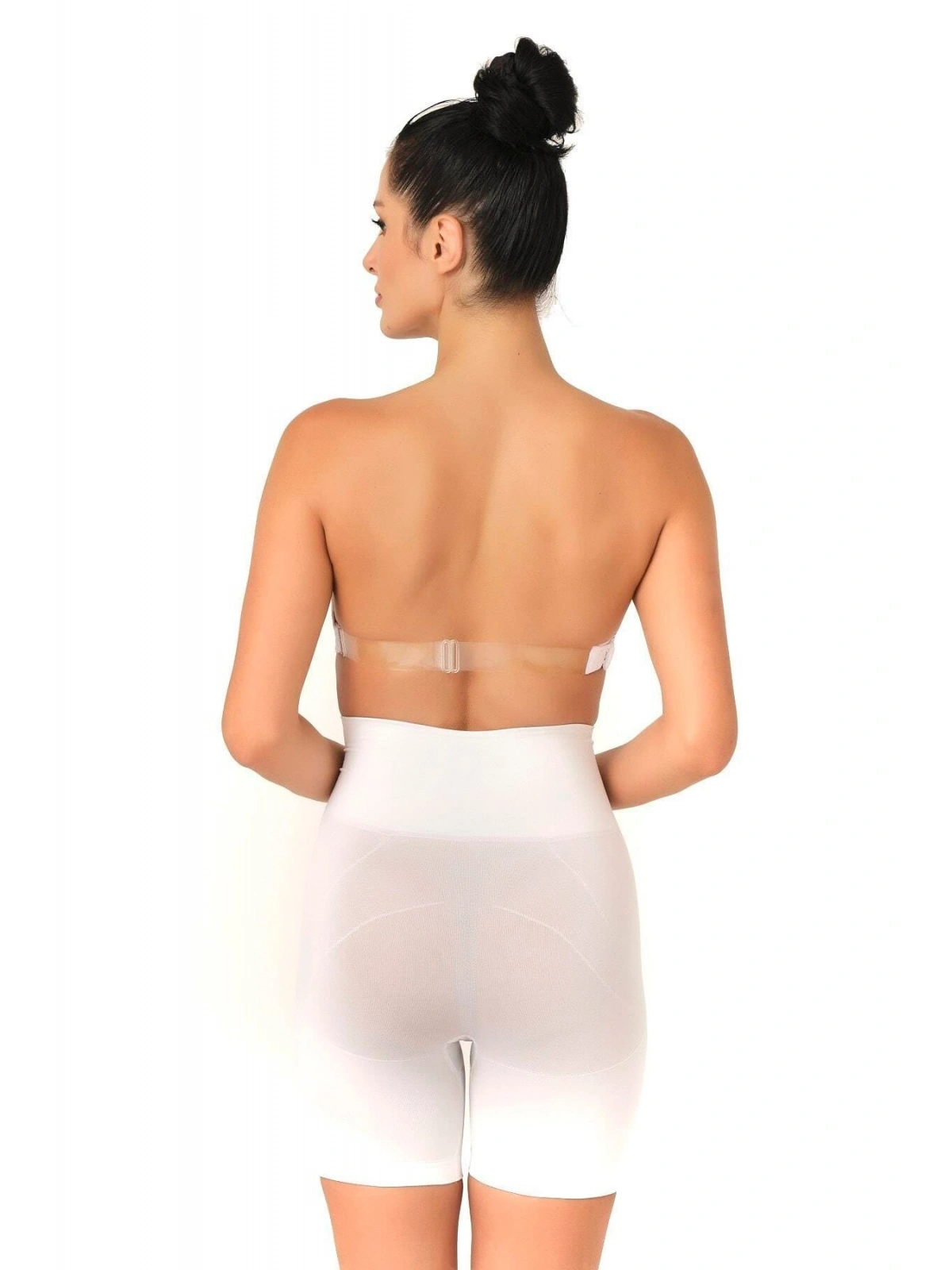 Beyaz Düşük Bel Double Pantalon Korse