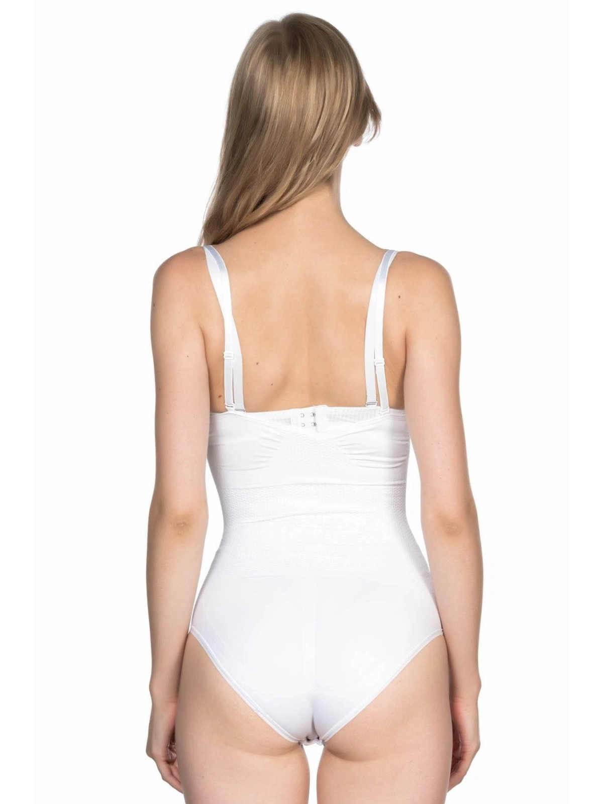 Beyaz Göğsü Açık Body Korse