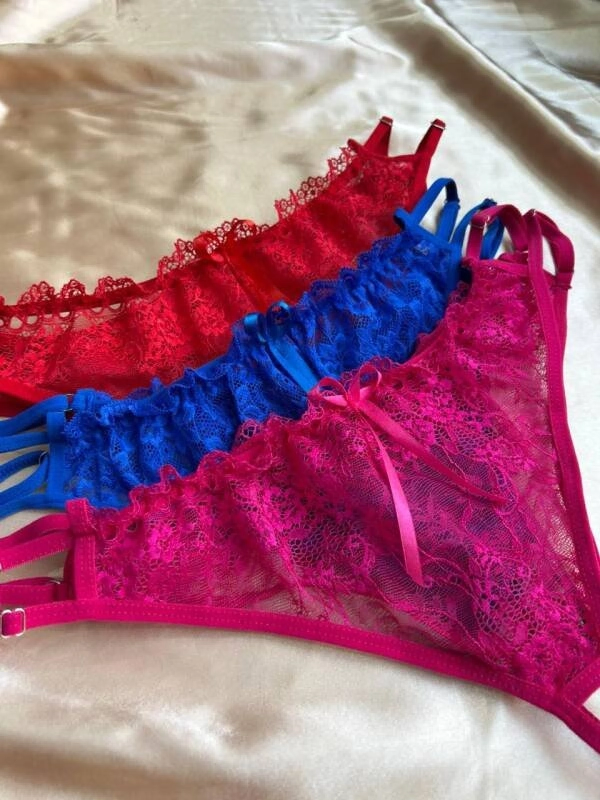 Kadın Mavi Dantel Detaylı Zarif Bralet (1Adet)