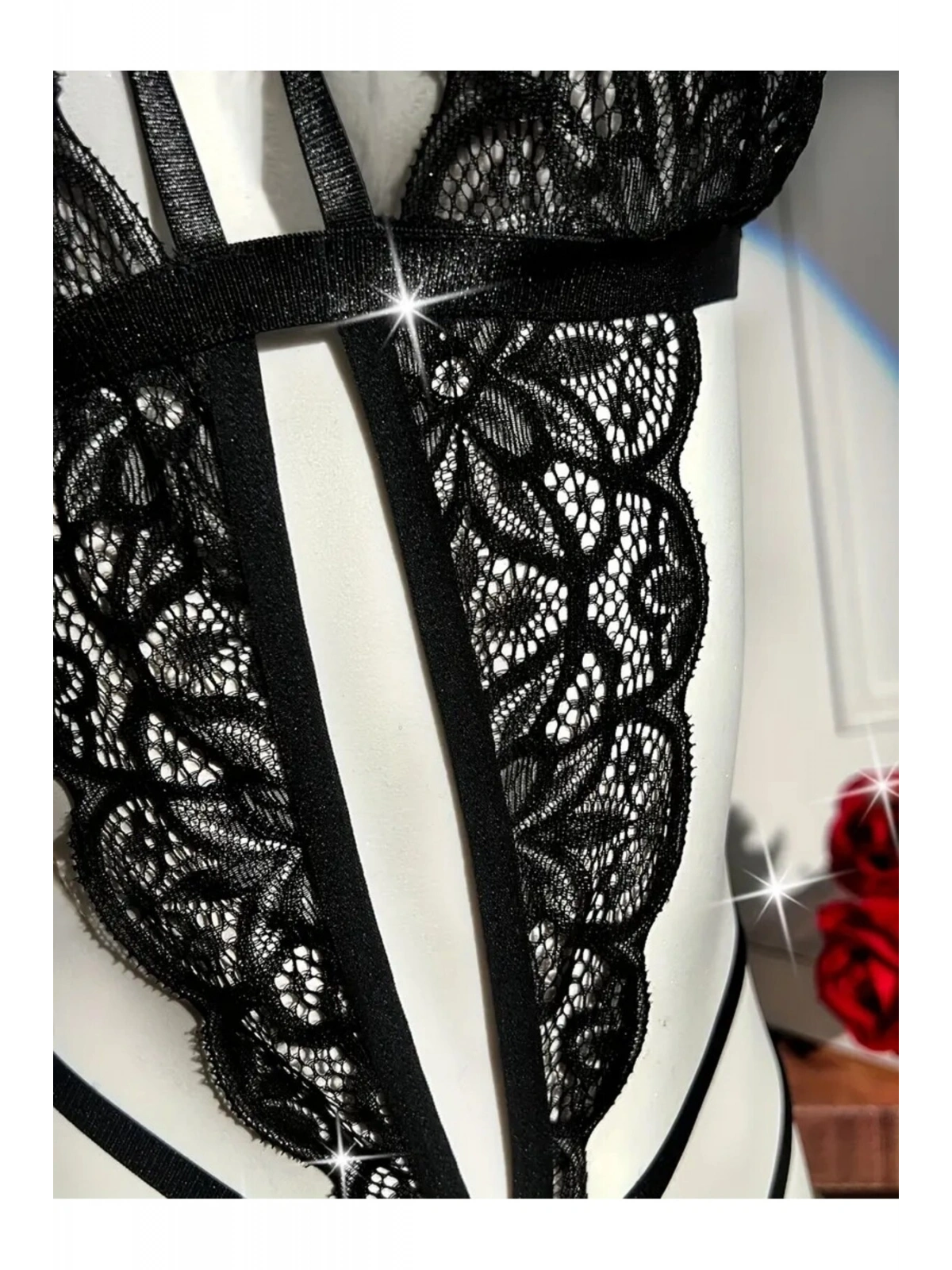 Kadın Siyah  Dantel Babydoll