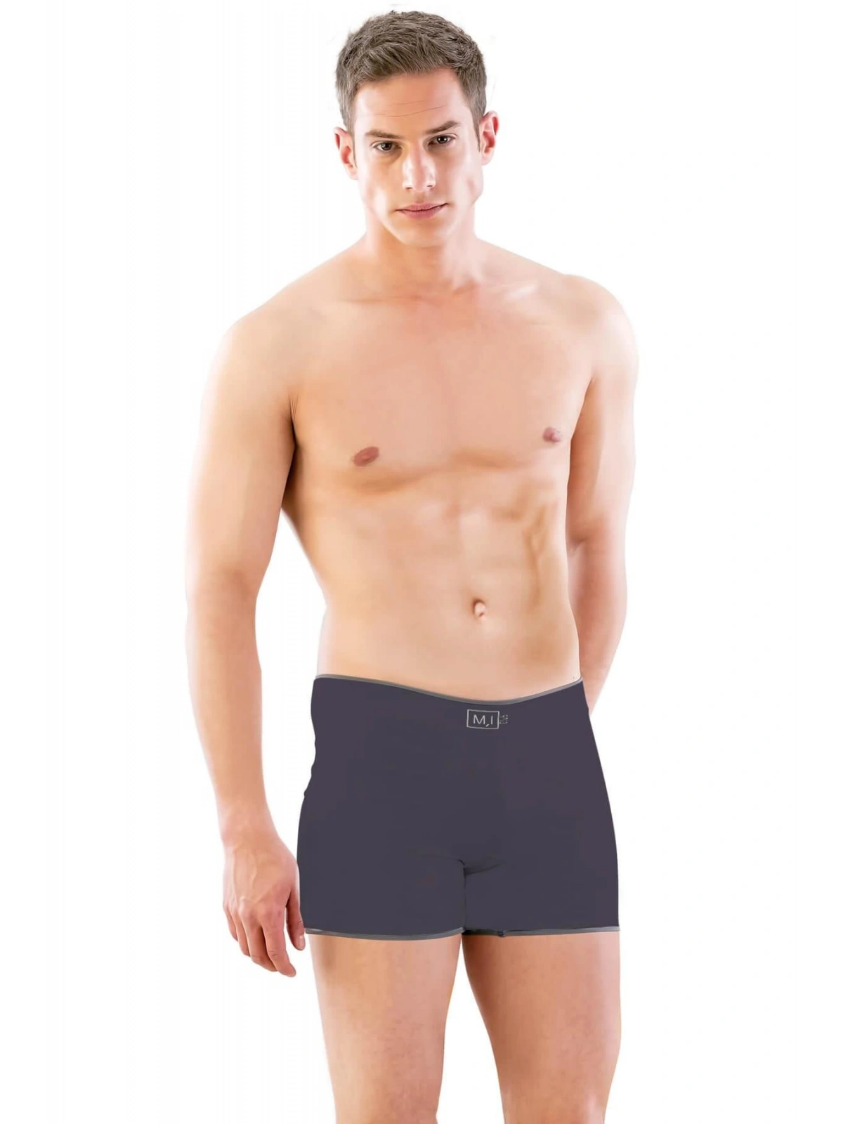 Seraviax Antrasit MI Emay 2108 Seamless uzun Erkek Boxer