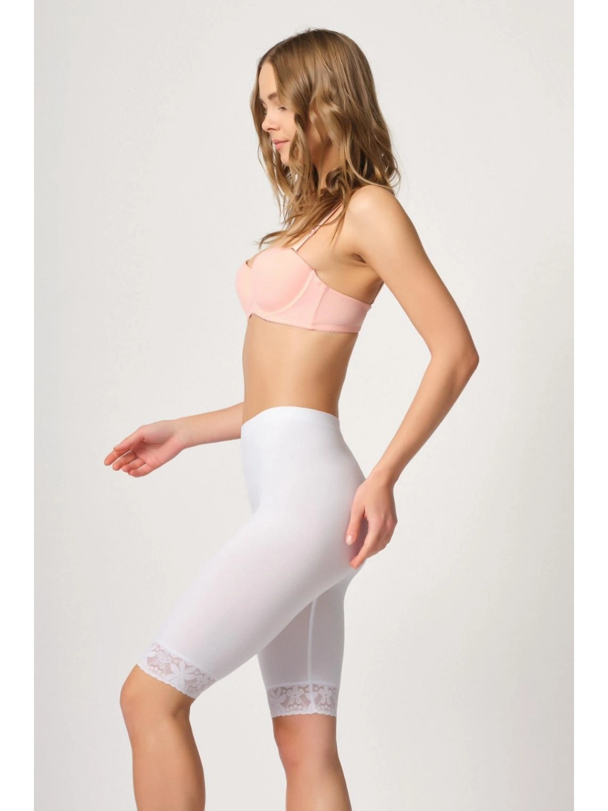 Seraviax Beyaz MI Emay 3004 Soft Uzun Paça Dantel Boxer