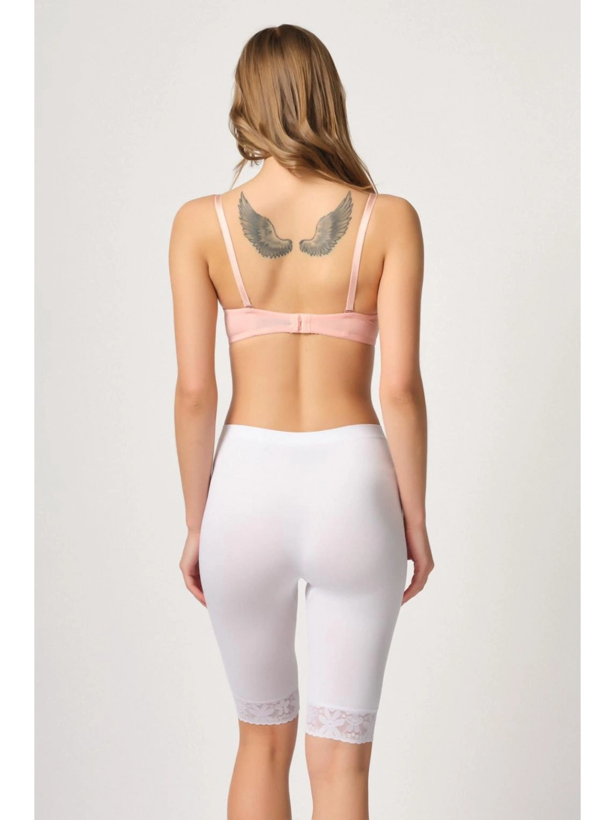 Seraviax Beyaz MI Emay 3004 Soft Uzun Paça Dantel Boxer