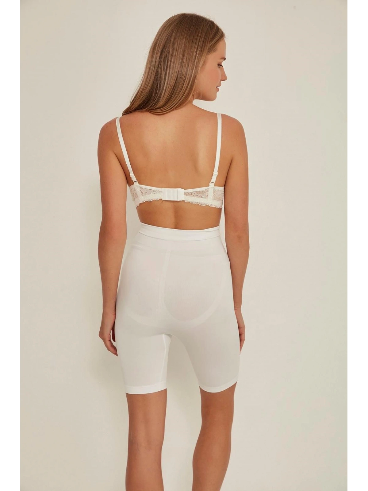 Seraviax Beyaz MI Emay 3005 Soft Uzun Paçalı Boxer Korse