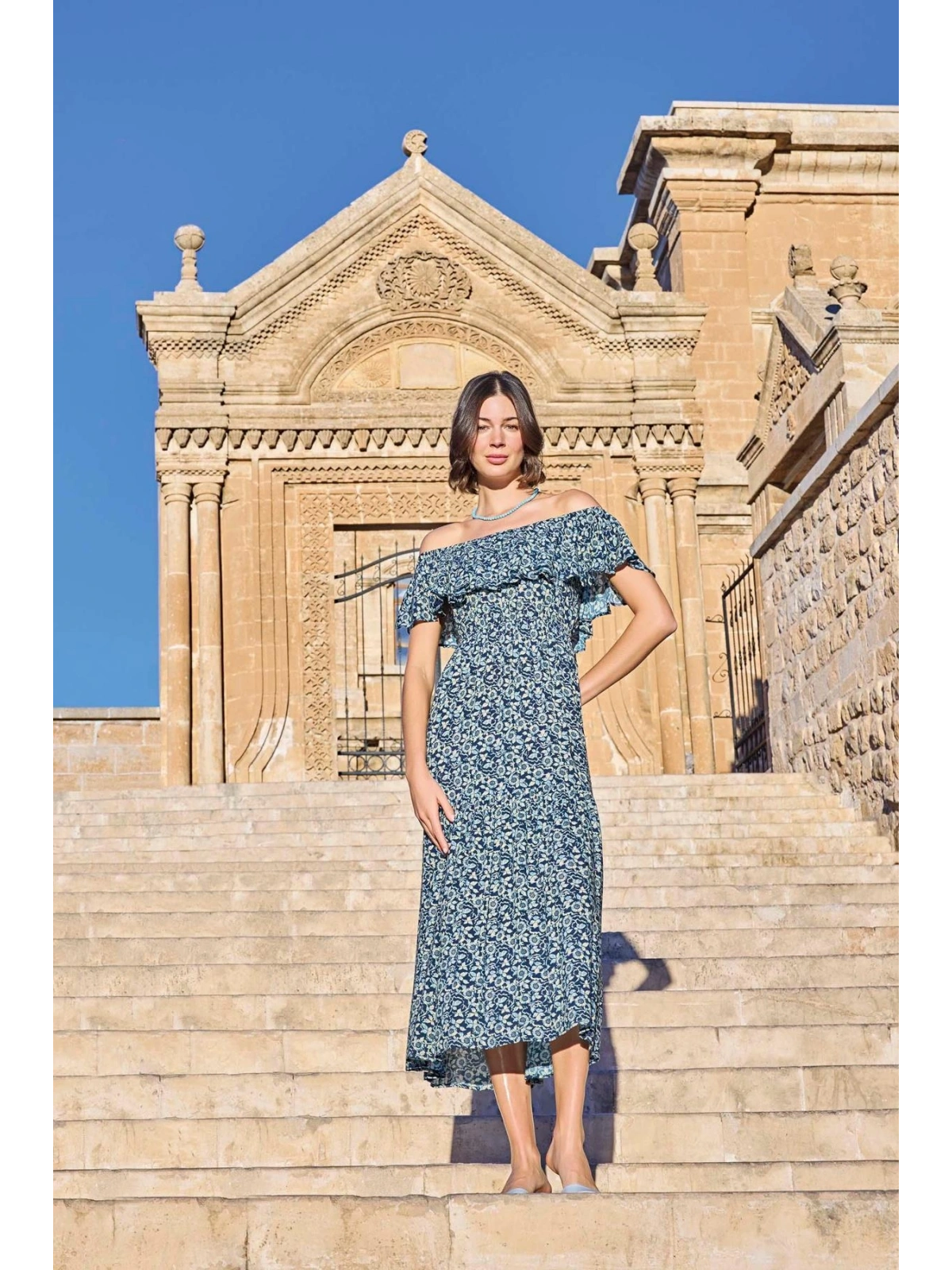 Seraviax Çiçek Desenli Elbise
