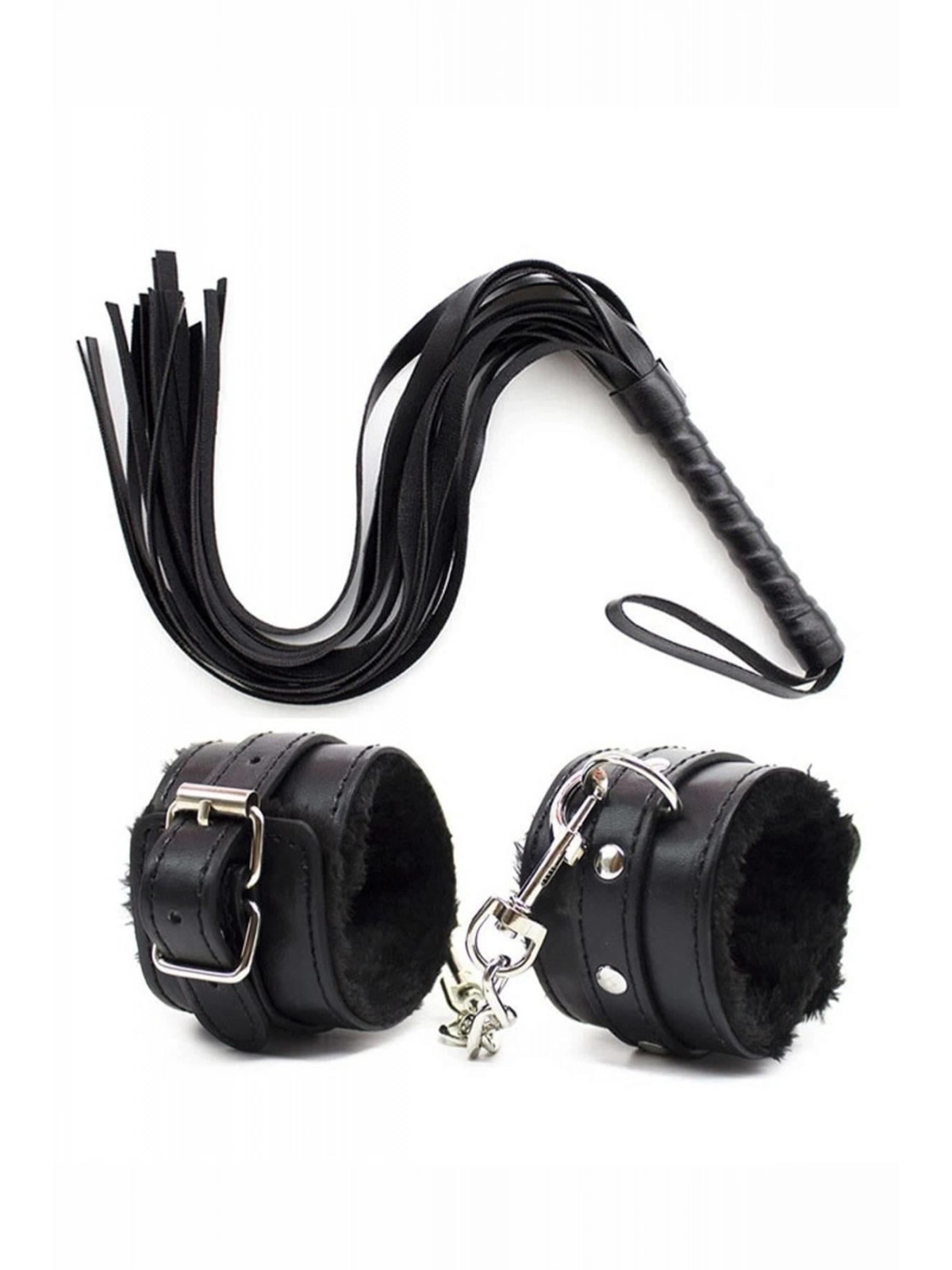 Seraviax Deri Bileklik Kırbaç Harness Set