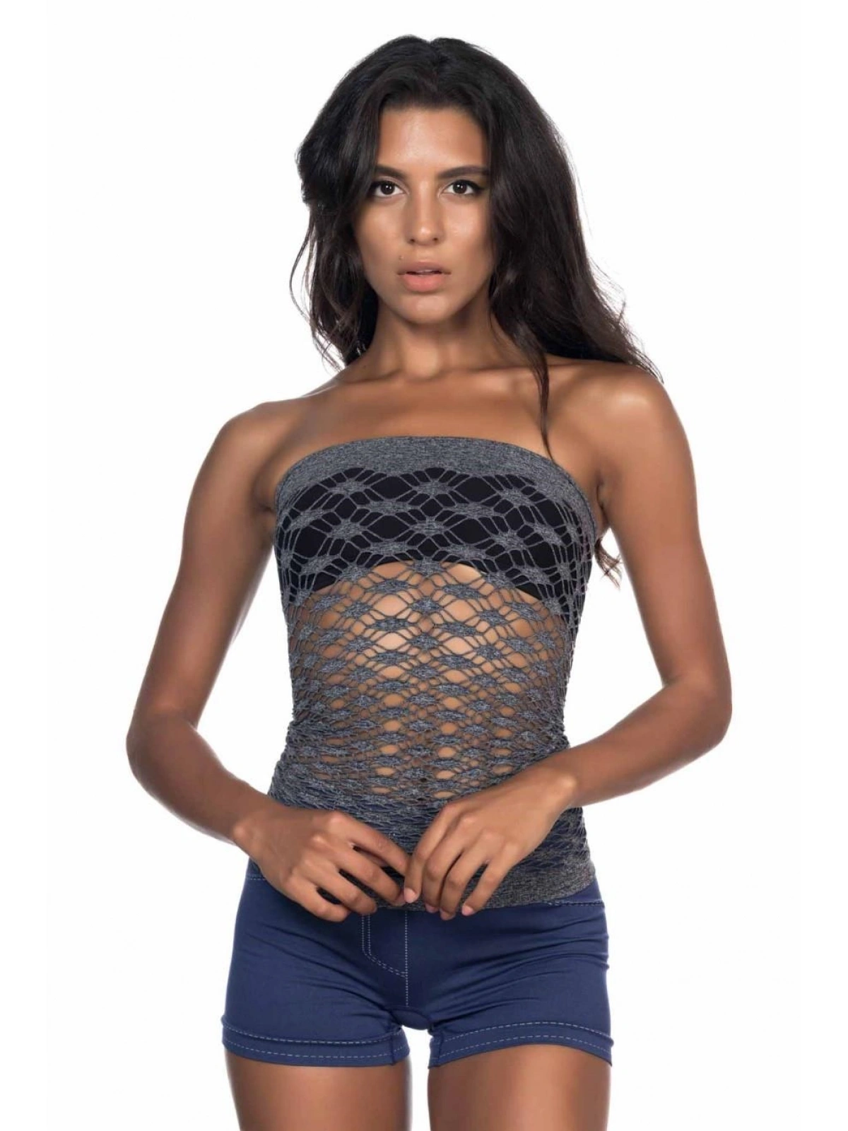 Seraviax Gri MI Emay 5034 Fantazi Büstiyer Atlet Korse