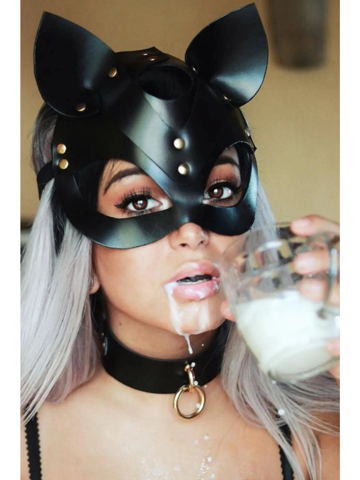 Seraviax Kedi Kulak Maske ve Tasma İkili Set