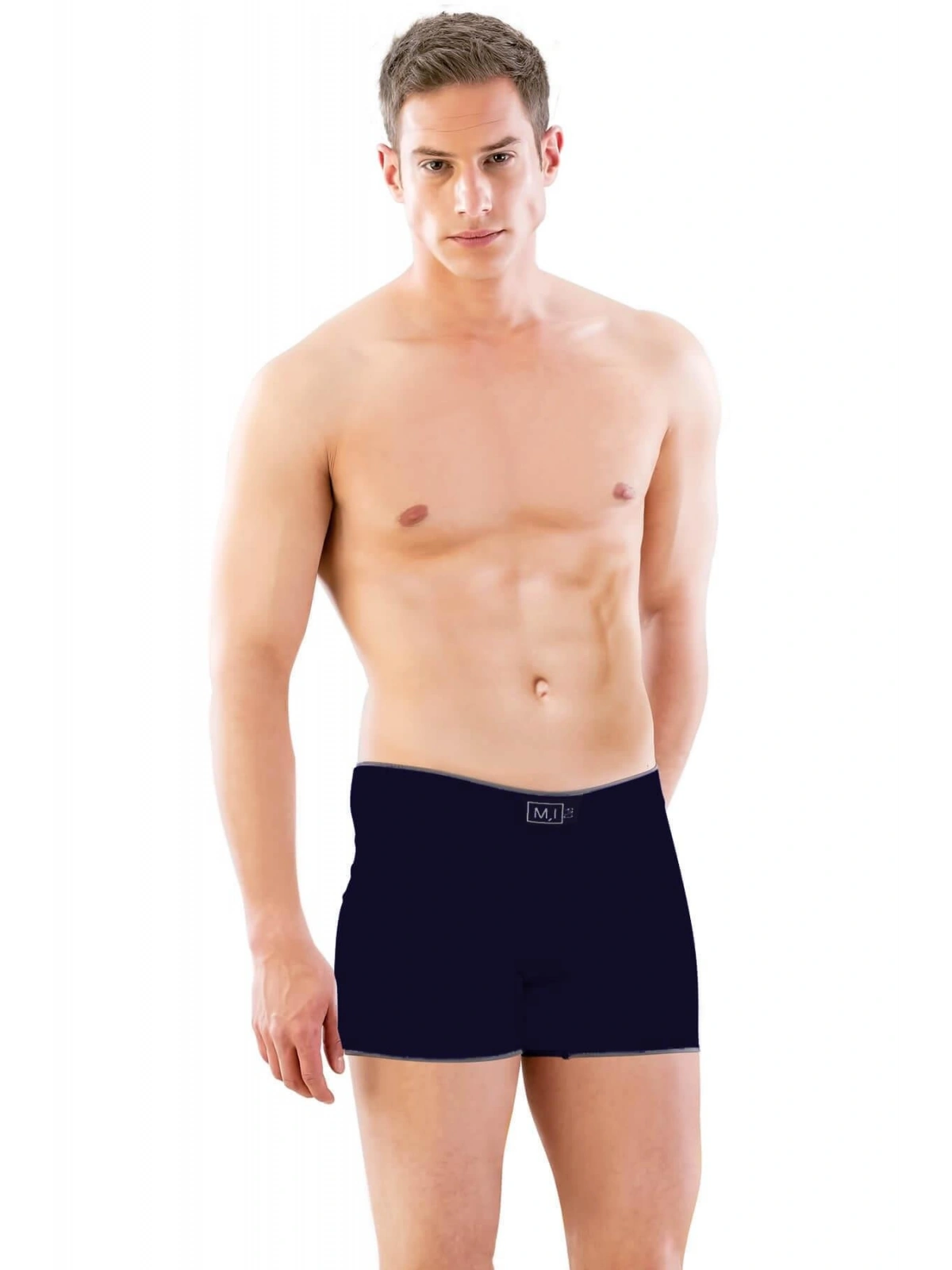 Seraviax Lacivert MI Emay 2108 Seamless uzun Erkek Boxer