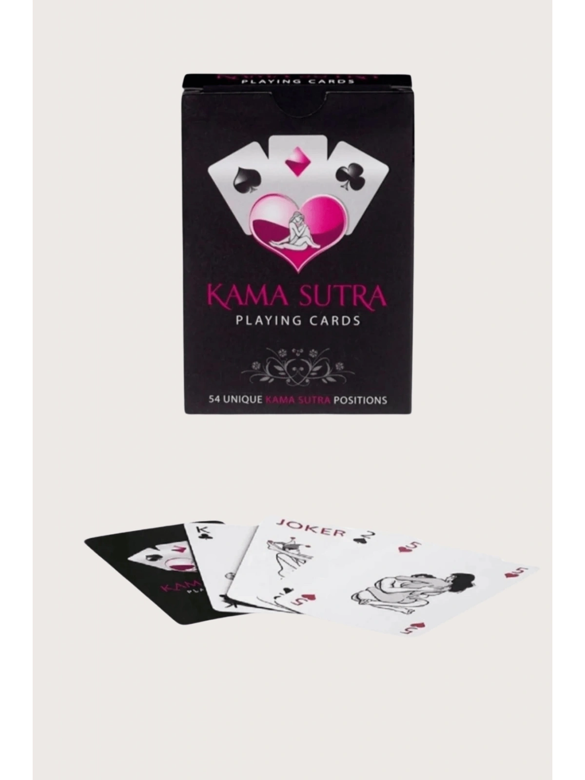 Seraviax Sexy Görselli Oyun Kartı Kama Sutra Siyah Kırbaç Set