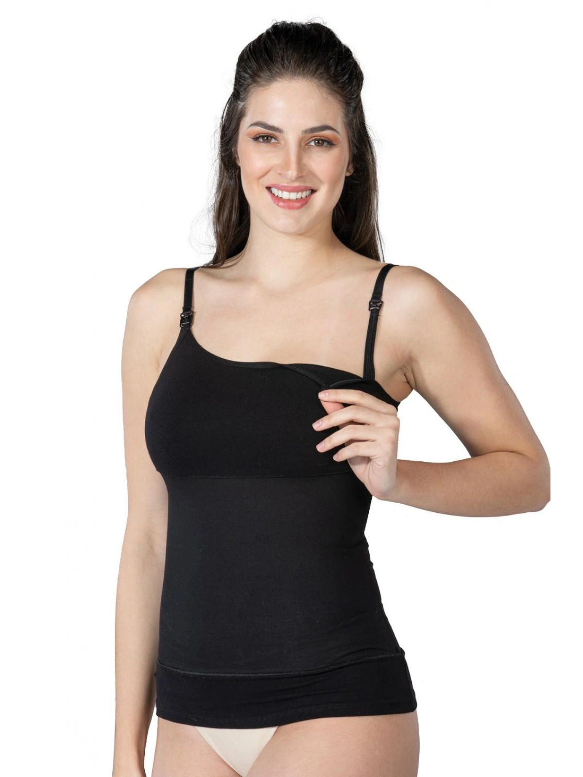 Seraviax Siyah MI Emay 1402 Modal Cotton Emzirme Atlet Korse