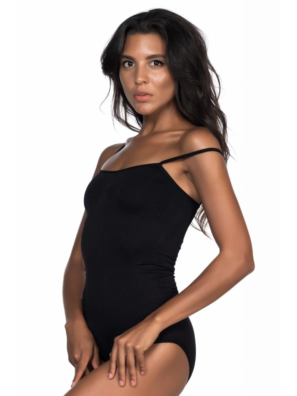 Seraviax Siyah MI Emay 1923 Soft İp Askılı Çıtçıtlı Body