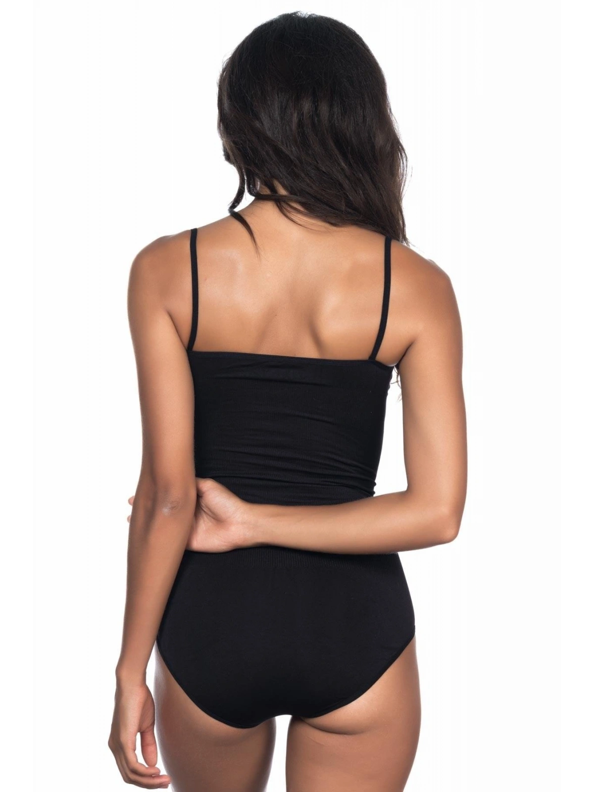 Seraviax Siyah MI Emay 1923 Soft İp Askılı Çıtçıtlı Body