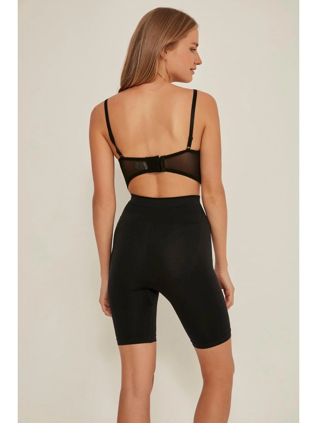 Seraviax Siyah MI Emay 3005 Soft Uzun Paçalı Boxer Korse