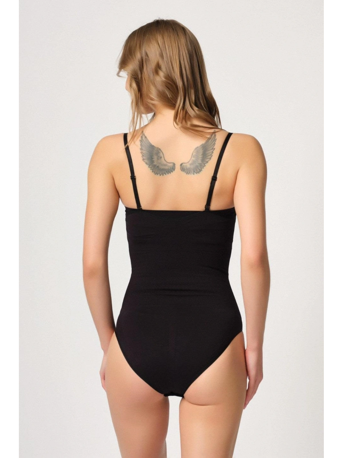Siyah Göğsü Açık Agraflı Body Korse