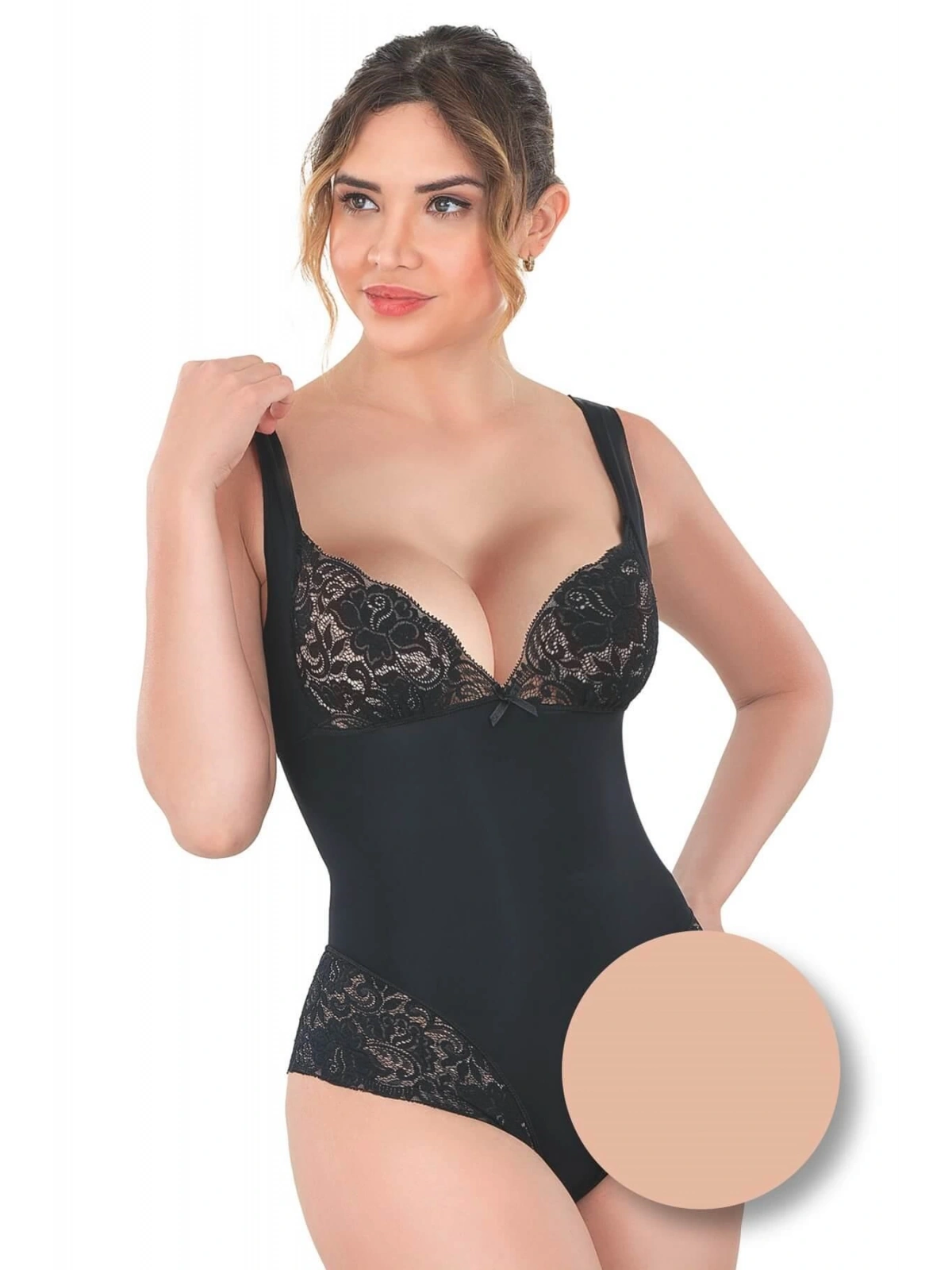 Ten Dantelli Agraflı Body Korse