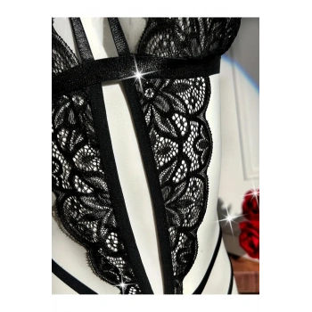 Kadın Siyah  Dantel Babydoll