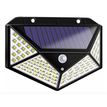 Solar Hareket Sensörlü Duvar Lambası 100 Led