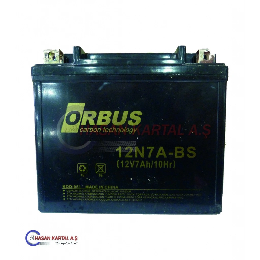 12N7A-BS (12N7L-BS) Orbus Motorsiklet Aküsü