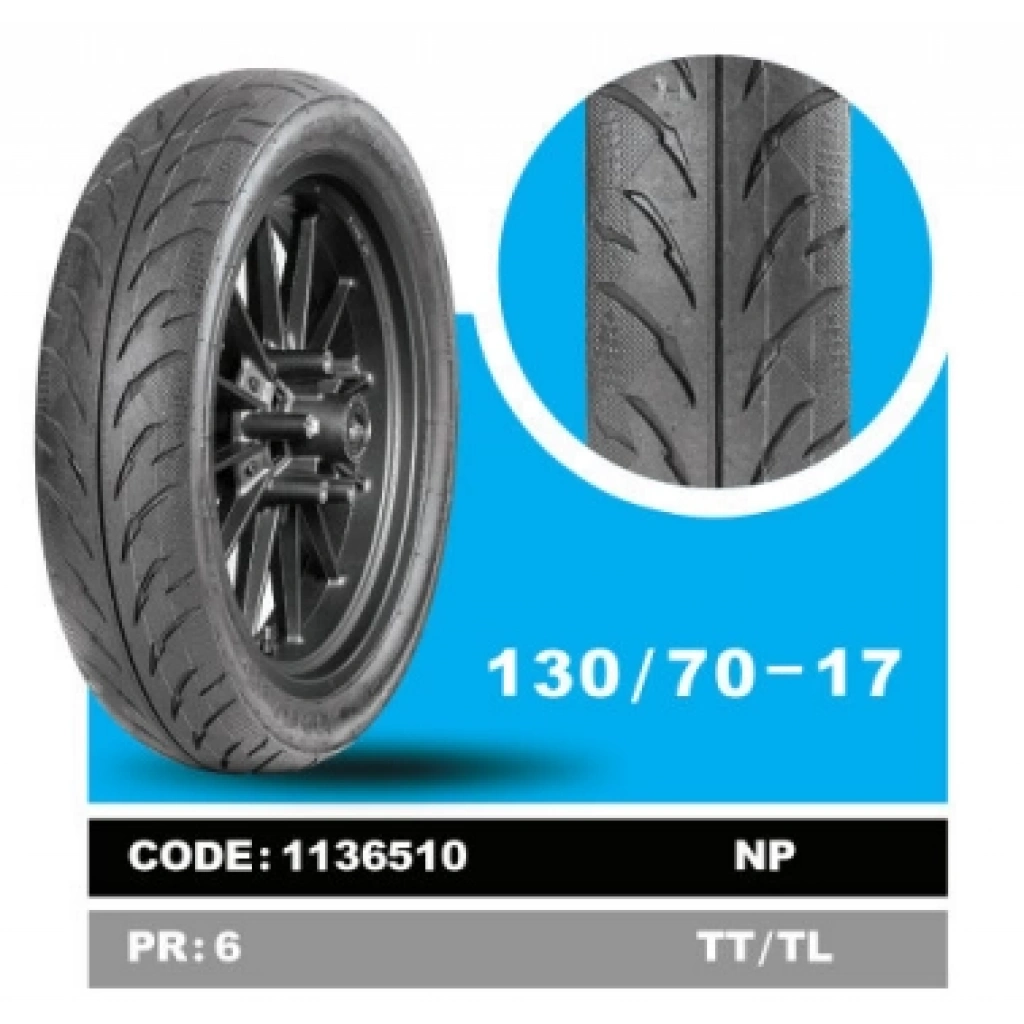 130/70/17 Yasa NP (6 PR) Tubeless Motosiklet Dış Lastik