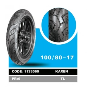 100/80/17 Yasa Karen ( 6 PR ) Tubeless Motosiklet Dış Lastik