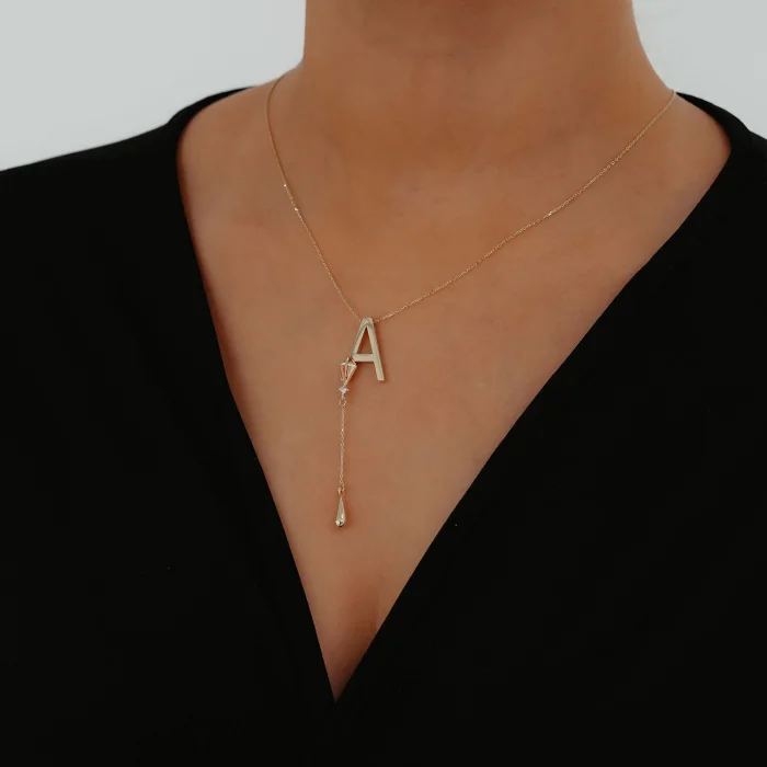 A Harfli Y Altın Kolye AAKLY0116