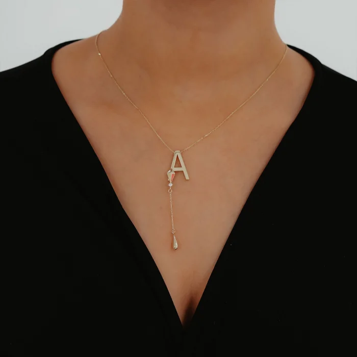 A Harfli Y Altın Kolye AAKLY0116