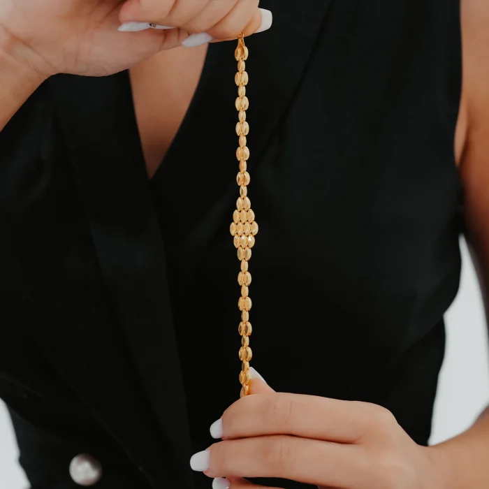 Arpa Detay Altın Bileklik AABLK054