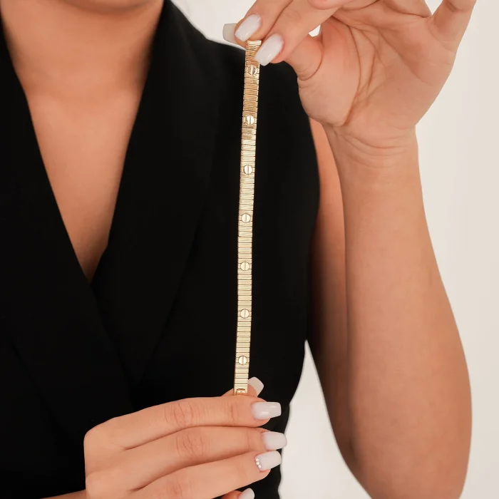 Cartier Desenli Altın Bileklik AABLK089