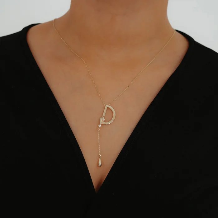 D Harfli Y Altın Kolye AAKLY0117