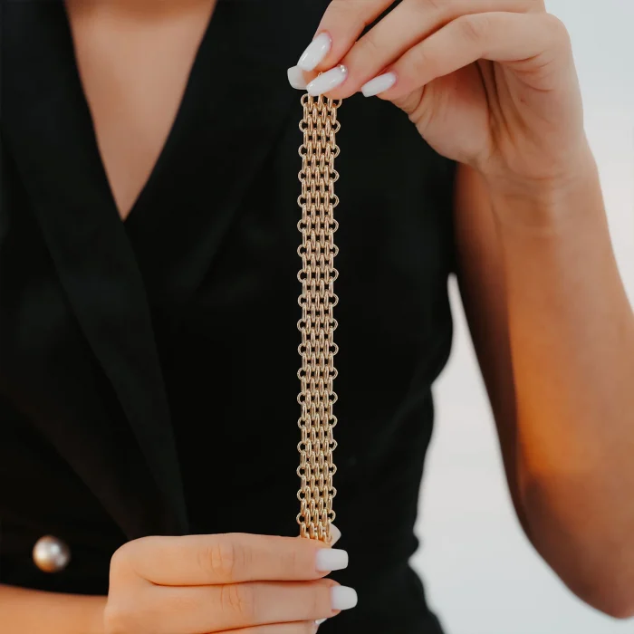 İç İçe Halka Altın Bileklik AABLK082