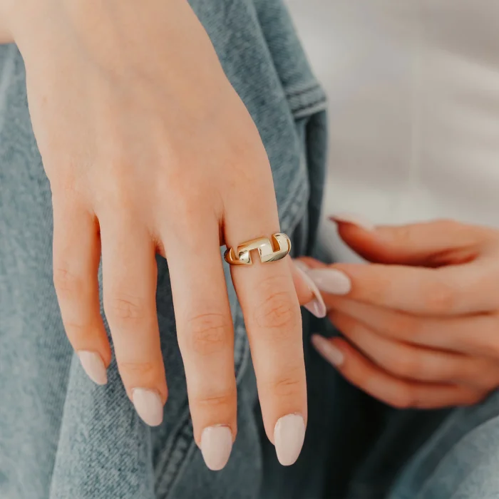 Kalın Zikzak Model Altın Yüzük AAYZK0120